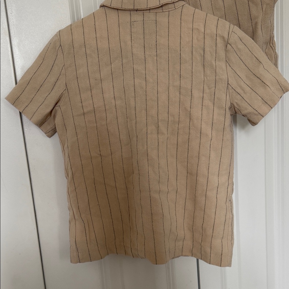 Tan Striped Kids Matching Set - Picture 5 of 6